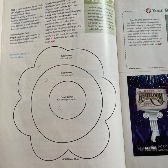 Quilters World Crafting Magazine April 2011 Vol 33 No 2 Paper Piece Posies u - Picture 9 of 12